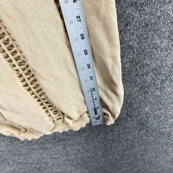 New PRETTYLITTLETHING Dress Women 10 Beige Sheath Midi Crew Neck Sleeveless - Picture 11 of 12